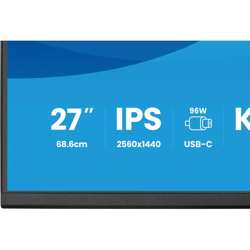 Computer monitor IIYAMA ProLite XB2797QSNP-B1 27 inch (68.6 cm) 2560×1440 QHD LED, 16:9, matt, speakers, USB 3.2 hub, height adjustable, VESA