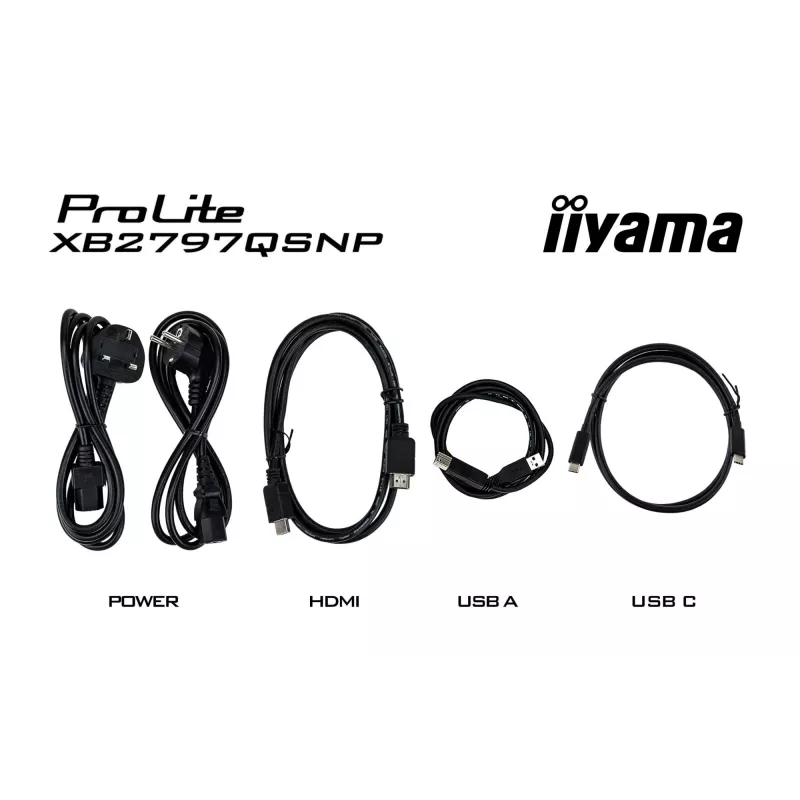 Computer monitor IIYAMA ProLite XB2797QSNP-B1 27 inch (68.6 cm) 2560×1440 QHD LED, 16:9, matt, speakers, USB 3.2 hub, height adjustable, VESA