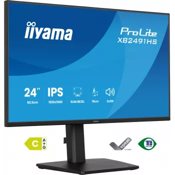 Monitor IIYAMA XB2491HS-B1 60.5 cm (23.8 inch) 16:9 IPS with HDMI, DisplayPort and Built-in Speakers