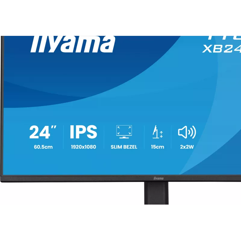 Monitor IIYAMA XB2491HS-B1 60.5 cm (23.8 inch) 16:9 IPS with HDMI, DisplayPort and Built-in Speakers