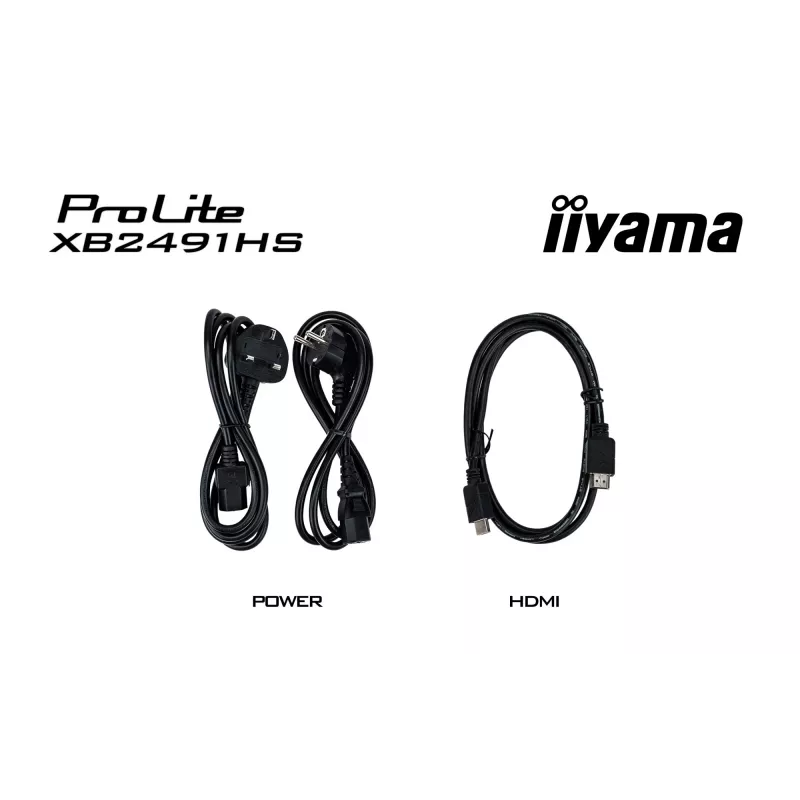 Monitor IIYAMA XB2491HS-B1 60.5 cm (23.8 inch) 16:9 IPS with HDMI, DisplayPort and Built-in Speakers