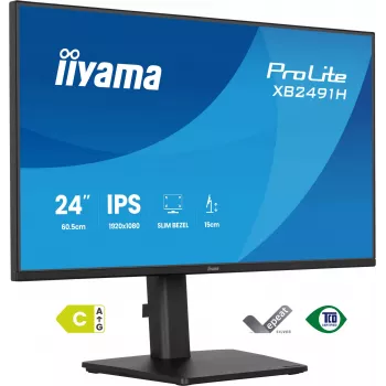 Computer monitor IIYAMA ProLite XB2491H-B1 23.8 inch (60.5 cm) Full HD IPS LCD, 1920×1080, 178° viewing, VESA, height adjustable, black