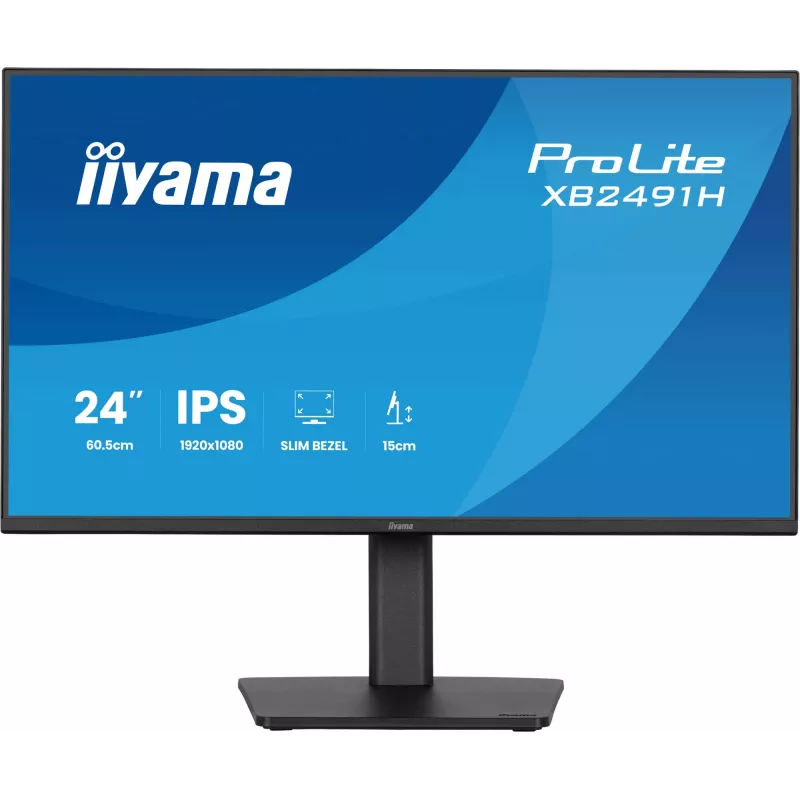 Computer monitor IIYAMA ProLite XB2491H-B1 23.8 inch (60.5 cm) Full HD IPS LCD, 1920×1080, 178° viewing, VESA, height adjustable, black