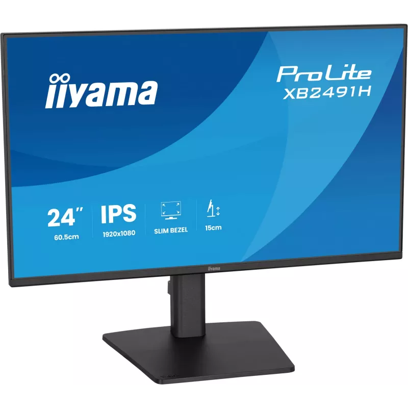 Computer monitor IIYAMA ProLite XB2491H-B1 23.8 inch (60.5 cm) Full HD IPS LCD, 1920×1080, 178° viewing, VESA, height adjustable, black