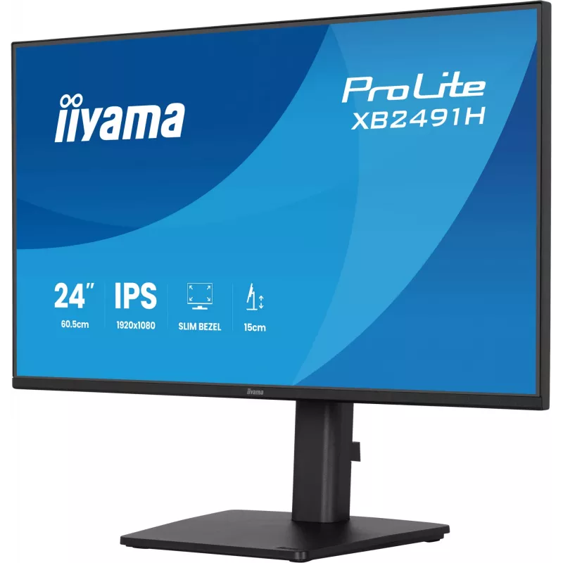 Computer monitor IIYAMA ProLite XB2491H-B1 23.8 inch (60.5 cm) Full HD IPS LCD, 1920×1080, 178° viewing, VESA, height adjustable, black