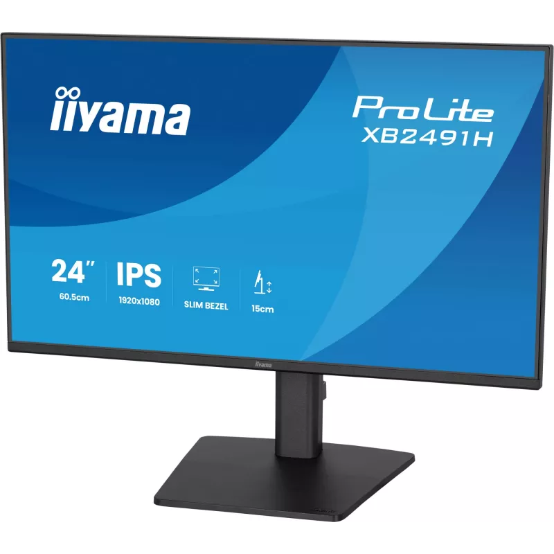 Computer monitor IIYAMA ProLite XB2491H-B1 23.8 inch (60.5 cm) Full HD IPS LCD, 1920×1080, 178° viewing, VESA, height adjustable, black