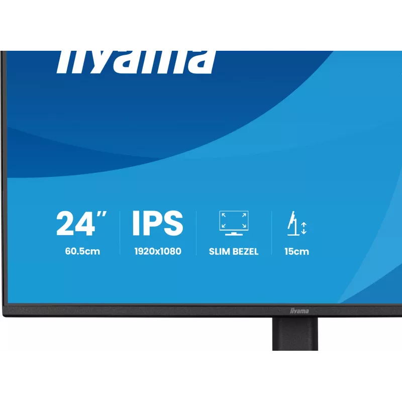 Computer monitor IIYAMA ProLite XB2491H-B1 23.8 inch (60.5 cm) Full HD IPS LCD, 1920×1080, 178° viewing, VESA, height adjustable, black