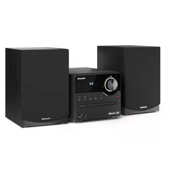 Home audio micro system Sharp XL-B512(BK) — 45 W, single optical disc player, FM radio, MP3, banana speaker connectors, black