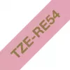 Brother TZE-RE54 label-making tape Gold on Pink