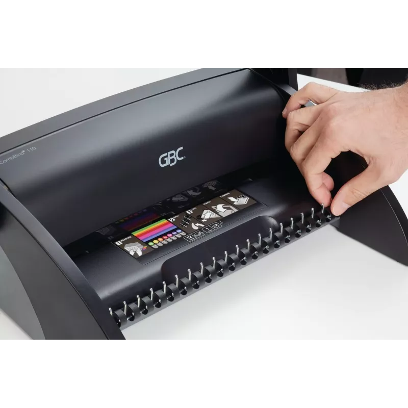 GBC Binding Machine CombBind® C110, Comb binding machine, Manual, 195 sheets, Black