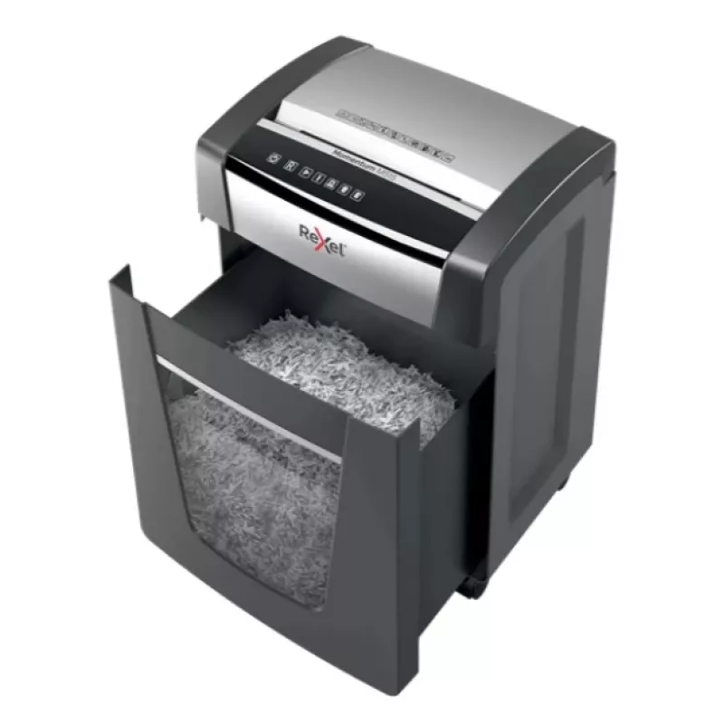 Rexel M515 paper shredder Micro-cut shredding 60 dB 23 cm Black, Silver