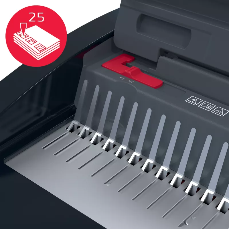 GBC CombBind® CB25E Electric Binding Machine, Comb binding machine, Electric, 390 sheets, Black, Red