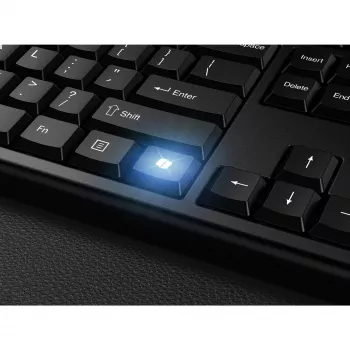 Kensington KM270 EQ Rechargeable Desktop Set – Wireless, Wireless, RF Wireless + Bluetooth, Membrane, QWERTZ, Black, Mouse included