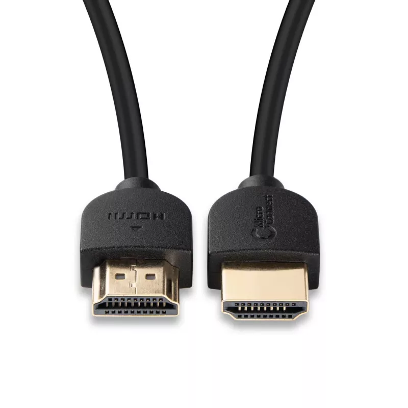 Microconnect 4K HDMI Cable Slim 1m, 1 m, HDMI Type A (Standard), HDMI Type A (Standard), 4096 x 2160 pixels, 3D, Black
