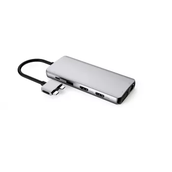 eSTUFF ES623010 interface hub USB 3.2 Gen 1 (3.1 Gen 1) Type-C 5000 Mbit/s Aluminium
