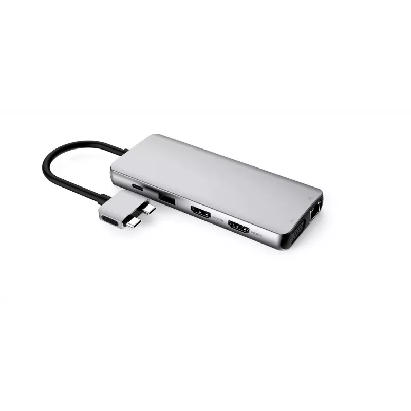 eSTUFF ES623010 interface hub USB 3.2 Gen 1 (3.1 Gen 1) Type-C 5000 Mbit/s Aluminium