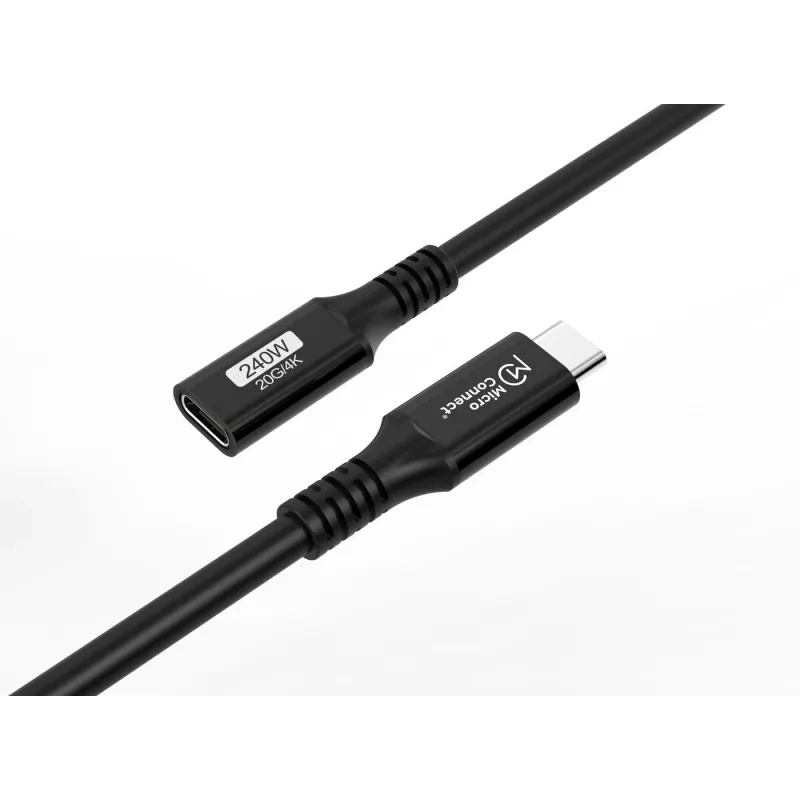 Microconnect USB3.2CC2EX USB cable USB4 Gen 2x2 2 m USB C Black