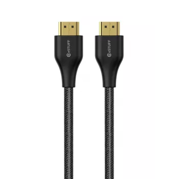 eSTUFF HDMI 2.1 Cable 8K 2m, 2 m, HDMI Type A (Standard), HDMI Type A (Standard), 7680 x 4320 pixels, 3D, Black