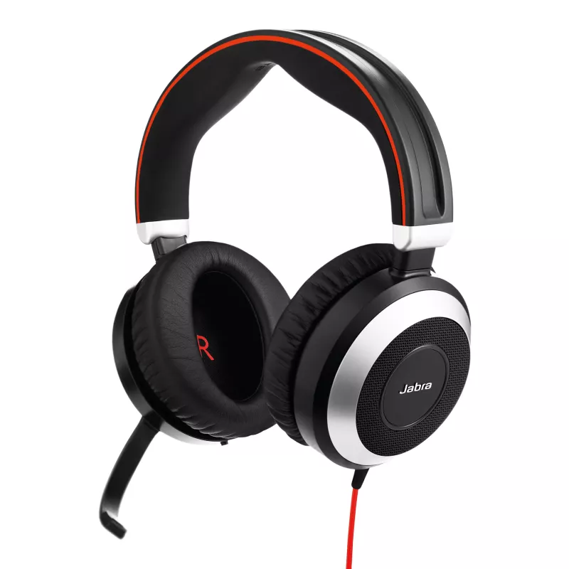 Jabra Evolve 80 MS Stereo, Wired, Office/Call center, 646 g, Headset, Black