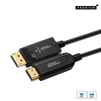 Microconnect DP-HDMI-2000V1.4OP video cable adapter 20 m DisplayPort HDMI Type A (Standard) Black