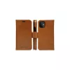 Wallet case dbramante1928 Lynge for iPhone 12 mini (5.4 inch) — Tan, 3 card pockets, desktop stand
