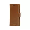 Wallet case dbramante1928 Lynge for iPhone 12 mini (5.4 inch) — Tan, 3 card pockets, desktop stand