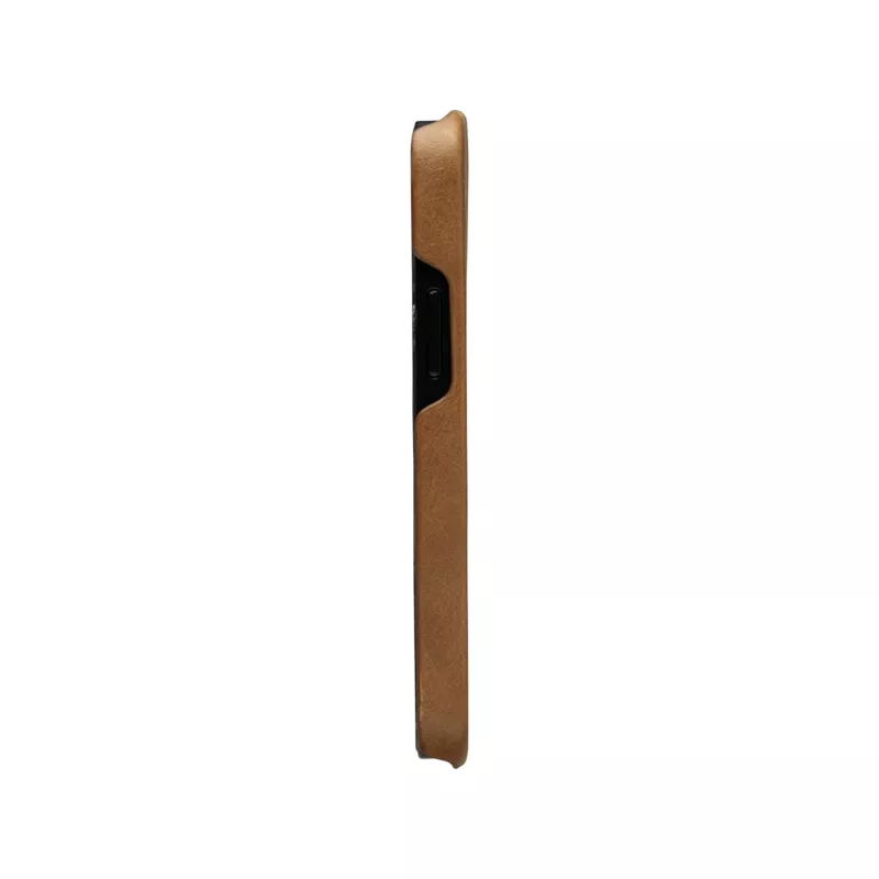 Wallet case dbramante1928 Lynge for iPhone 12 mini (5.4 inch) — Tan, 3 card pockets, desktop stand