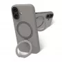 Mobile phone cover dbramante1928 Roskilde MS Kick ICON for Apple iPhone 17, monochrome grey, desktop stand