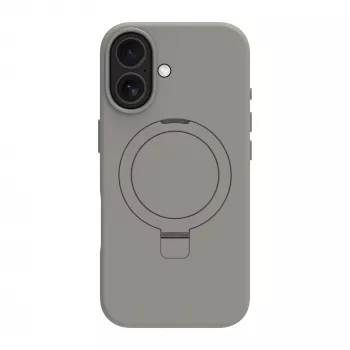 Mobile phone cover dbramante1928 Roskilde MS Kick ICON for Apple iPhone 17, monochrome grey, desktop stand
