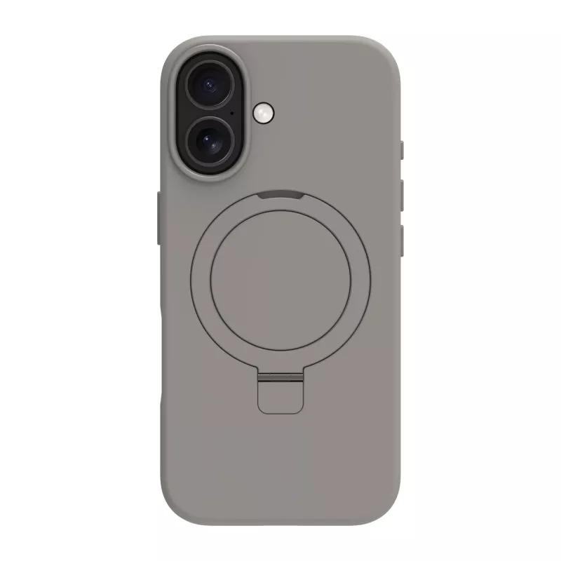 Mobile phone cover dbramante1928 Roskilde MS Kick ICON for Apple iPhone 17, monochrome grey, desktop stand