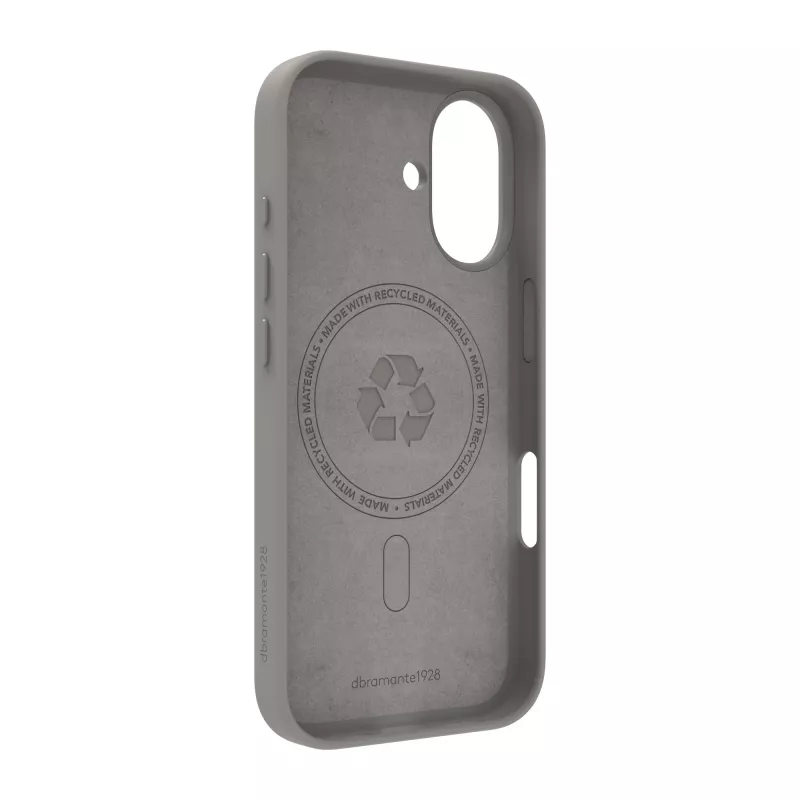 Mobile phone cover dbramante1928 Roskilde MS Kick ICON for Apple iPhone 17, monochrome grey, desktop stand