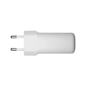 Wall Charger d bramante re-charge Pro — 2× USB-C 25W, 110–240V, White