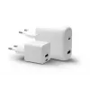 Wall Charger d bramante re-charge Pro — 2× USB-C 25W, 110–240V, White