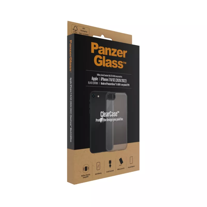 PanzerGlass ® ClearCase iPhone 8 | 7 | SE (2020/2022) | Black