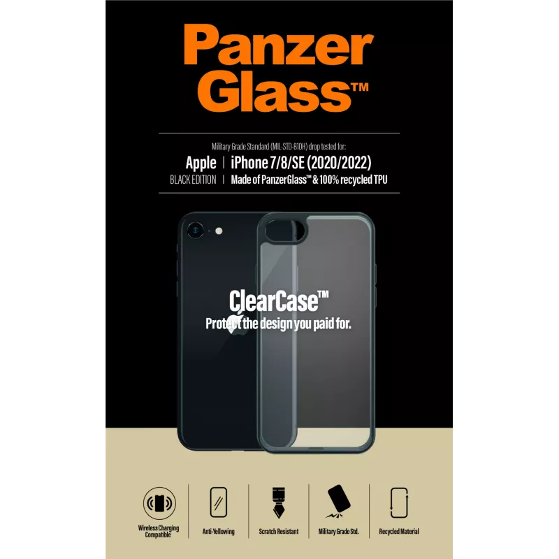PanzerGlass ® ClearCase iPhone 8 | 7 | SE (2020/2022) | Black