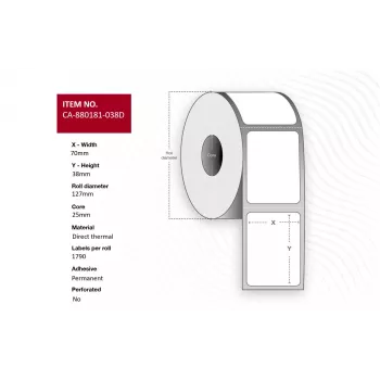 Capture CA-880181-038D printer label