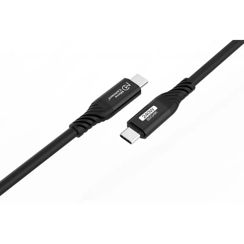 Microconnect USB4CC1-240W-80GBPS USB cable USB4 Gen 3x2 1 m USB C Black