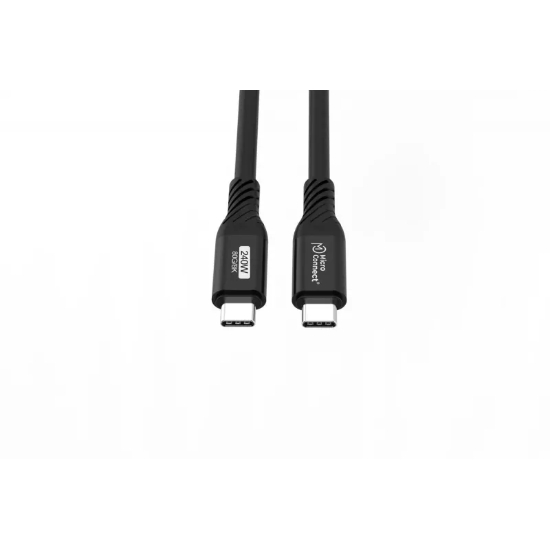 Microconnect USB4CC1-240W-80GBPS USB cable USB4 Gen 3x2 1 m USB C Black