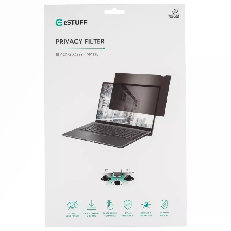 Privacy filter eSTUFF GLBE13294196 for display 13.3 inch