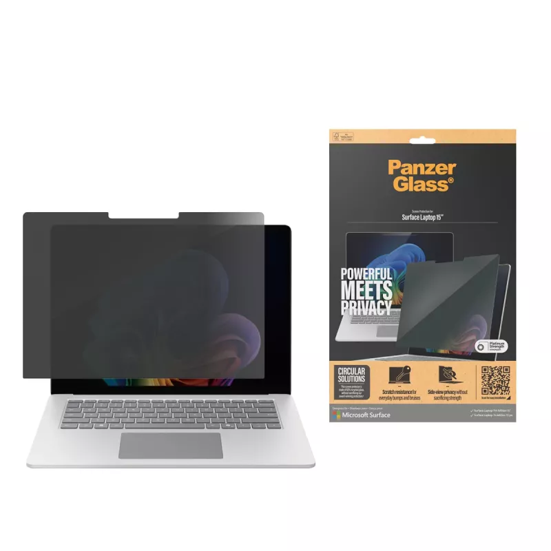 PanzerGlass ® Privacy Screen Protector Microsoft Surface Laptop 7th Edition 15'' | Ultra-Wide Fit