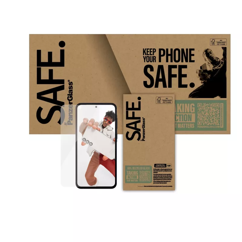 PanzerGlass SAFE. by ® Screen Protector Galaxy S24 FE | A36 5G | A56 5G | Ultra-Wide Fit | BULK