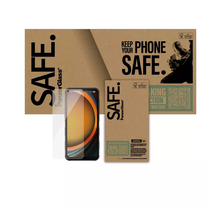 PanzerGlass SAFE. by ® Screen Protector Samsung Galaxy Xcover7 Pro | Xcover7 | Xcover6 Pro | Ultra-Wide Fit | Bulk