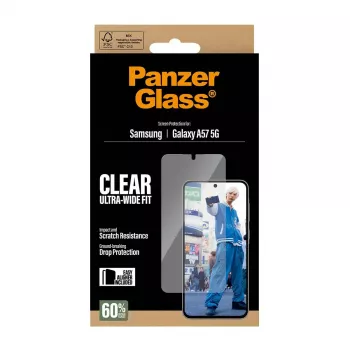 Screen Protector PanzerGlass Ultra-Wide Fit for Samsung Galaxy A57 5G — Clear, Scratch Resistant