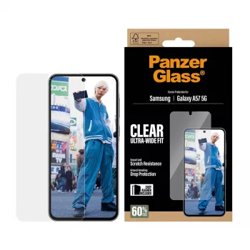 Screen Protector PanzerGlass Ultra-Wide Fit for Samsung Galaxy A57 5G — Clear, Scratch Resistant
