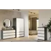 Chest of drawers Top E Shop MALWA M6 120 cm, 6 drawers, anthracite frame, white fronts