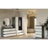 Chest of drawers Top E Shop MALWA M6 120 cm, 6 drawers, anthracite frame, white fronts