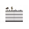 Chest of drawers Top E Shop MALWA M6 120 cm, 6 drawers, anthracite frame, white fronts