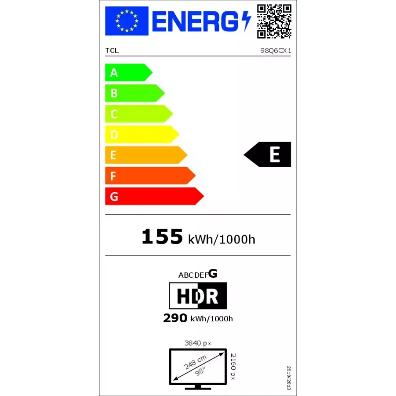 Television TCL 98 inch Q6C 4K Ultra HD QD-Mini LED 3840×2160, Google TV, 2.1ch, HDR10+