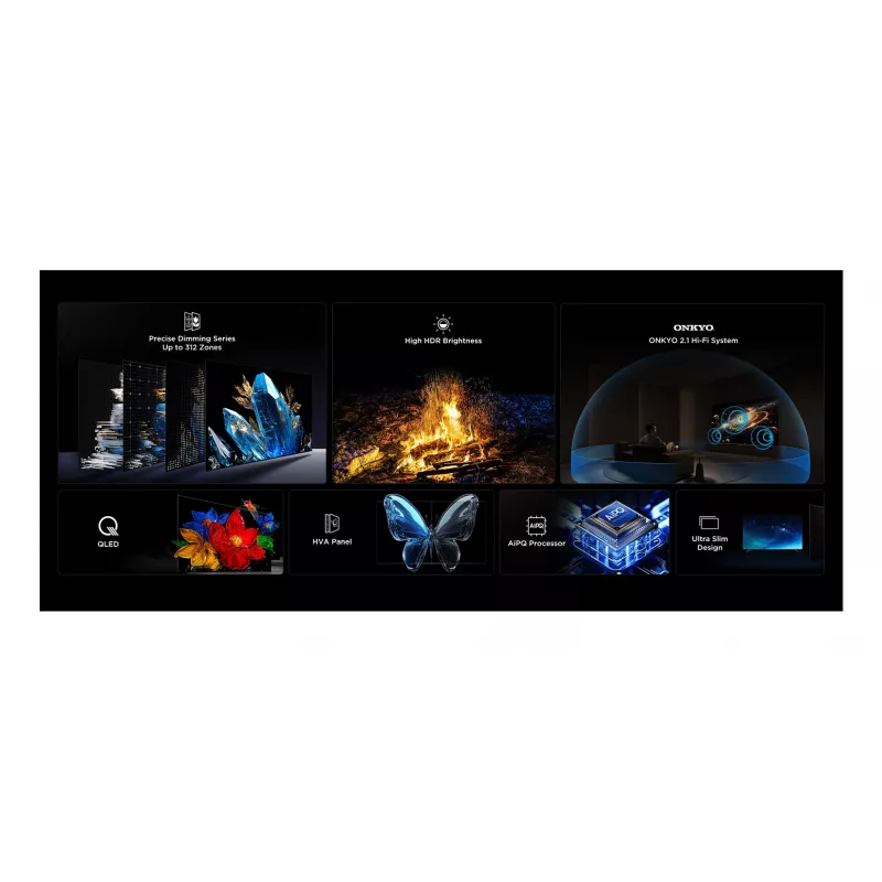 TCL Q6C 65Q6C TV 165.1 cm (65 inch) 4K Ultra HD Smart TV Wi-Fi Metallic
