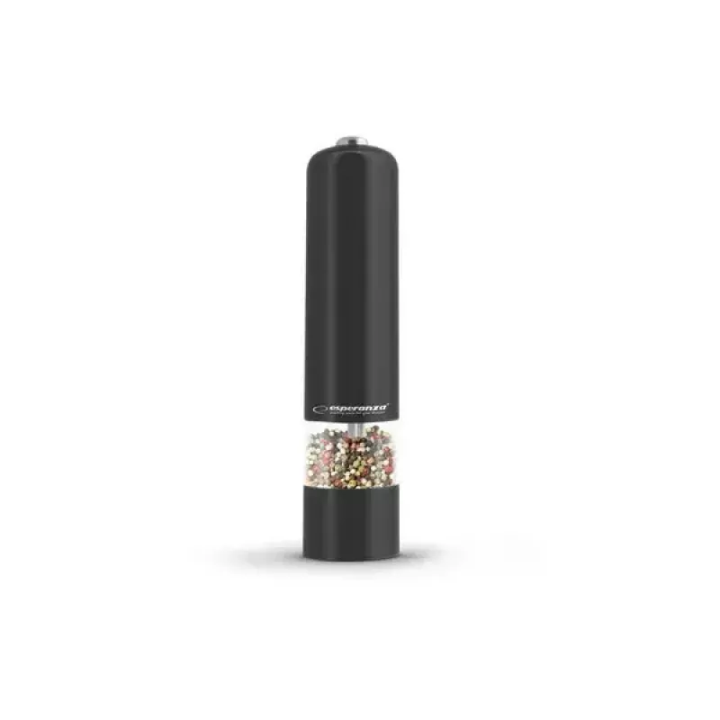 Electric pepper grinder ESPERANZA EKP001K — adjustable coarseness, ceramic mechanism, LED light, 230 mm, battery AA